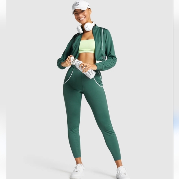 Gymshark Dark Green Athletic Women's Leggings Size S - Picture 3 of 9